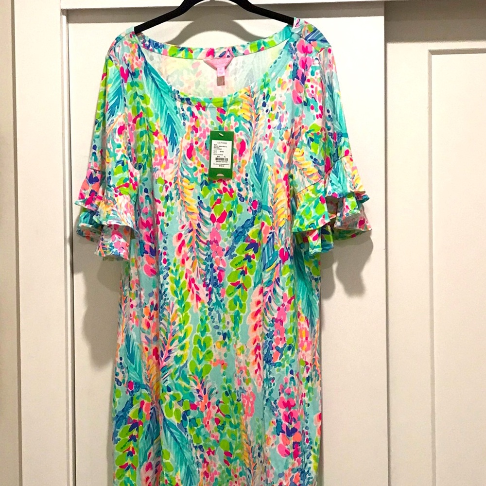 Lilly Pulitzer Lula dress in Multi Catch the Wave.  XL. NWT.